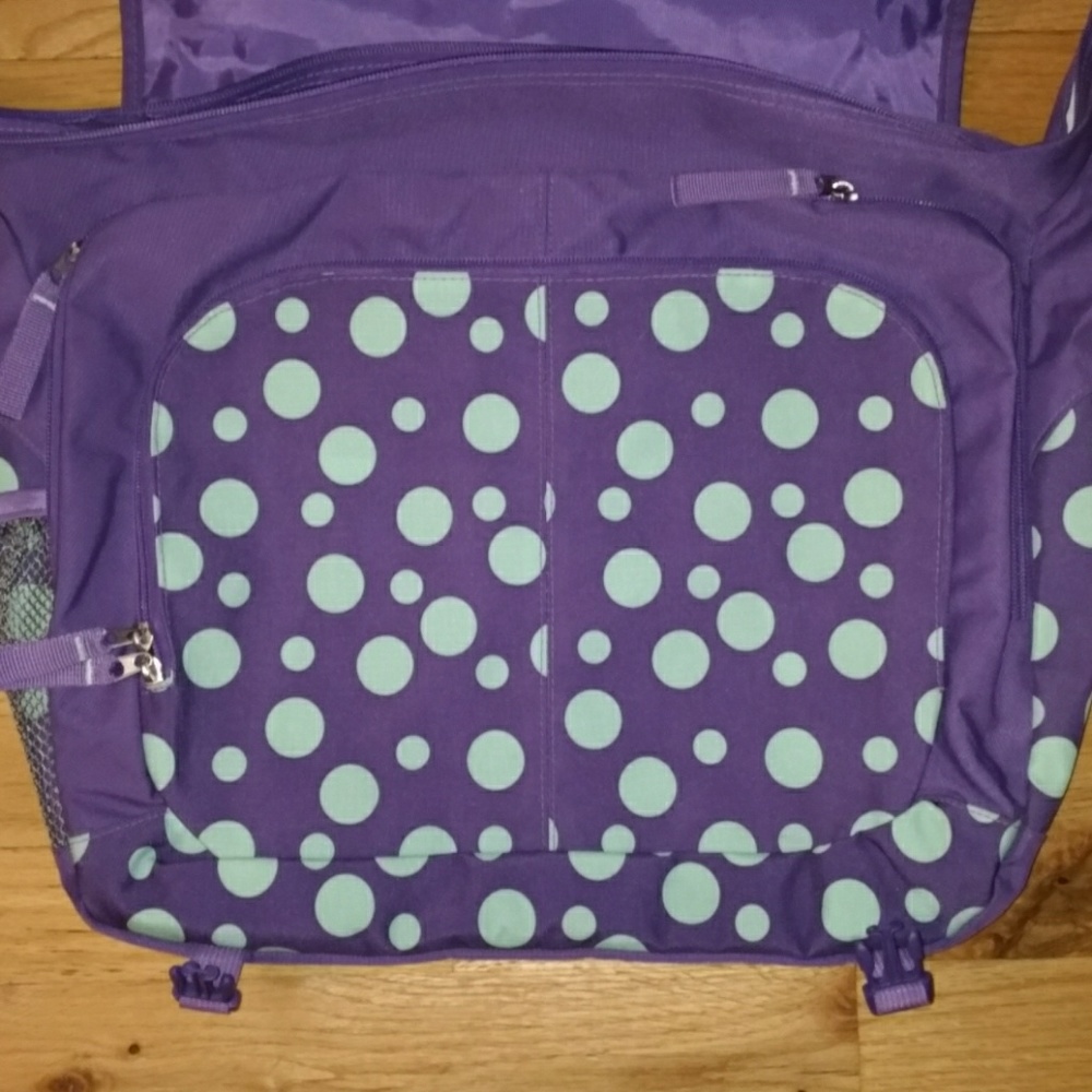 Jansport PolkaDot Laptop Messenger Bag Gem